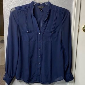 Silk long sleeve top